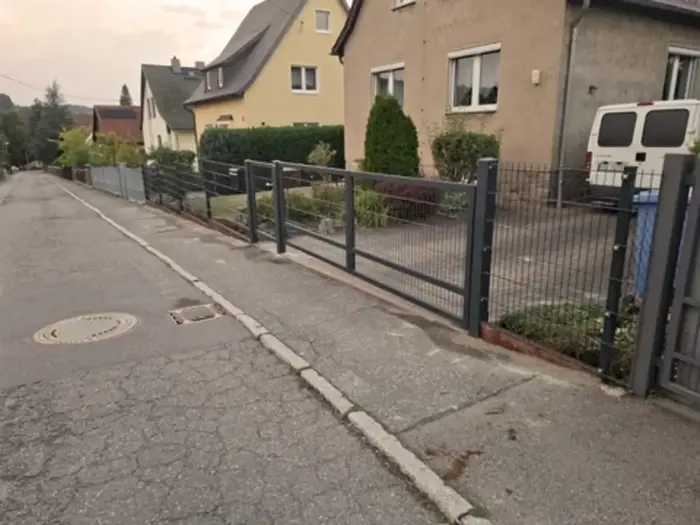 Detail einer ausgeführten Doppelstabmattenanlage